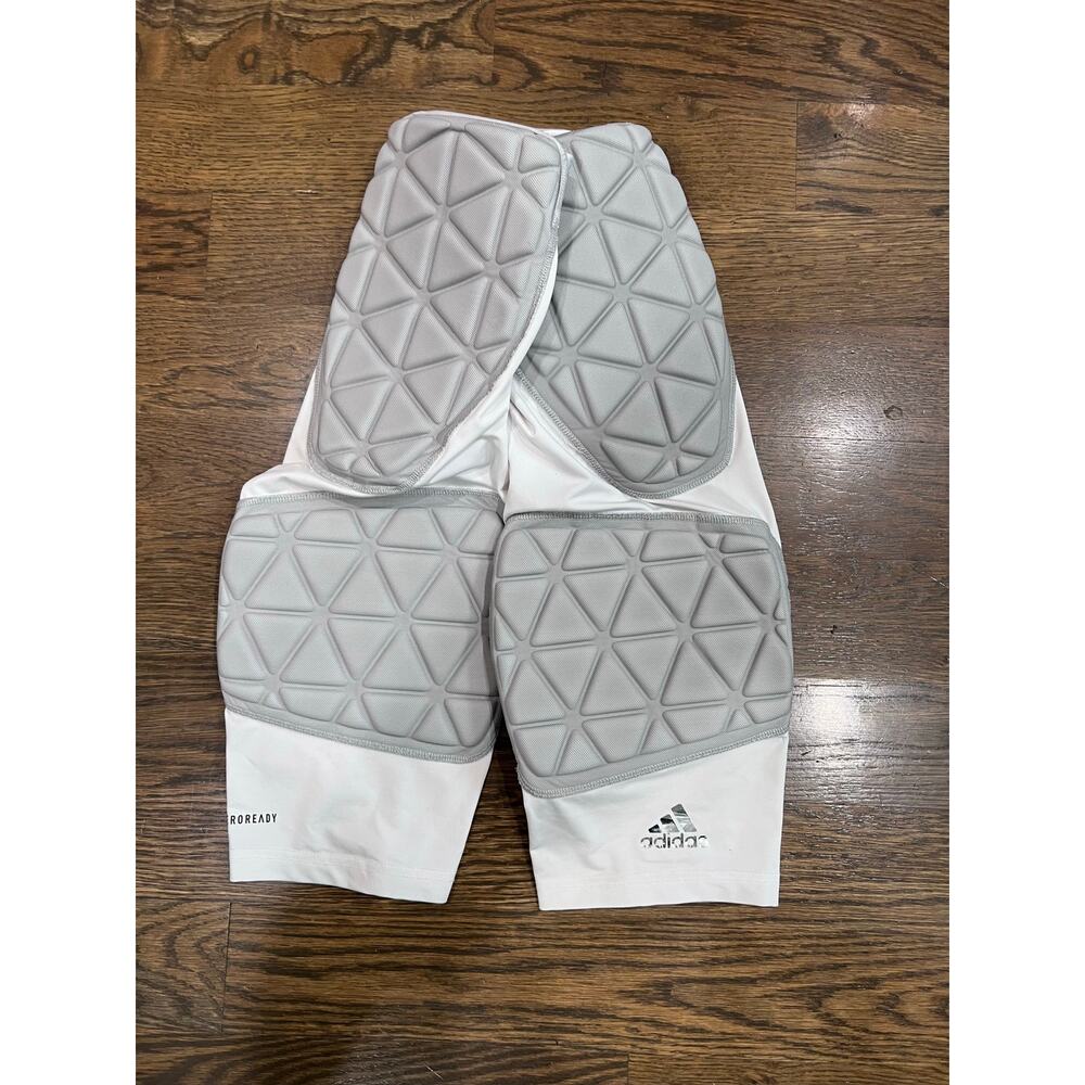 Adidas Football Padded Girdle Shorts Mens Medium White Gray AEROREADY Protection
